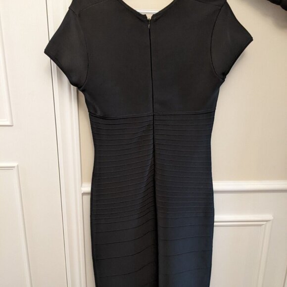 Herve Leger Paris women's black dress size large rayon mix - Picture 2 of 8